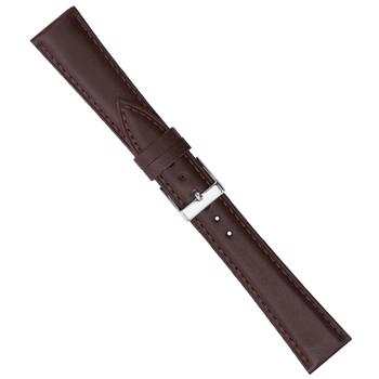 Køb din Urrem i mørkebrun kalveskind med syning føres i 12-20mm i XXL = Superlang, her 12 mm her hos Urogsmykker.dk